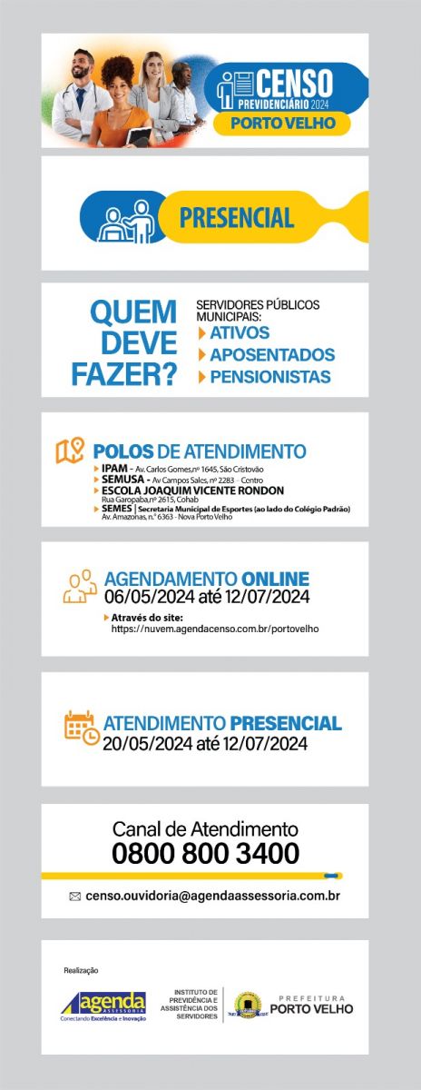   Segue o Link para agendamento: https://nuvem.agendacenso.com.br/ipam