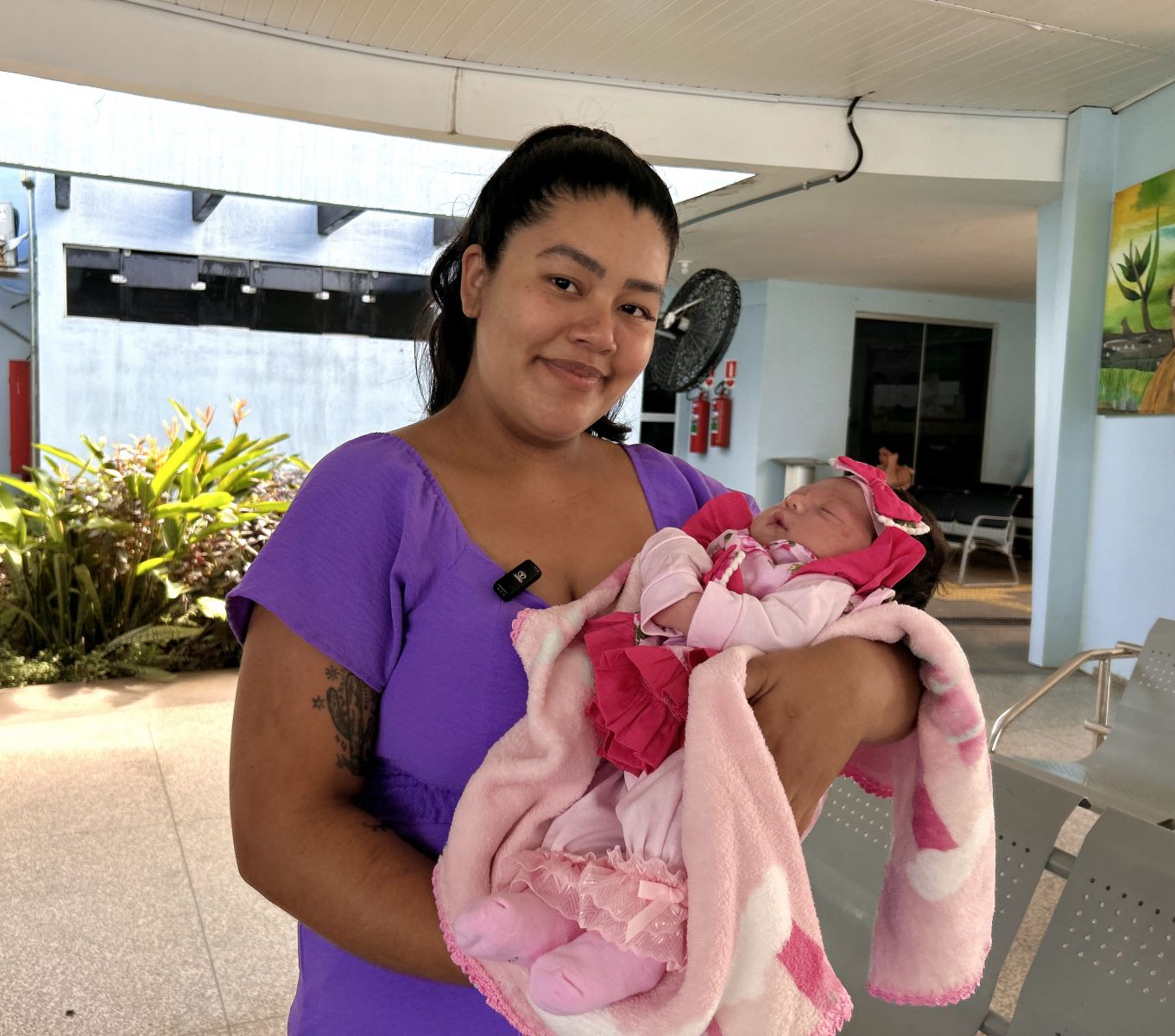 Mlayne Justina deu à luz na unidade, no último domingo (3)